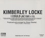 Kimberley Locke I Could US Promo CD single (CD5 / 5") CURBD1923