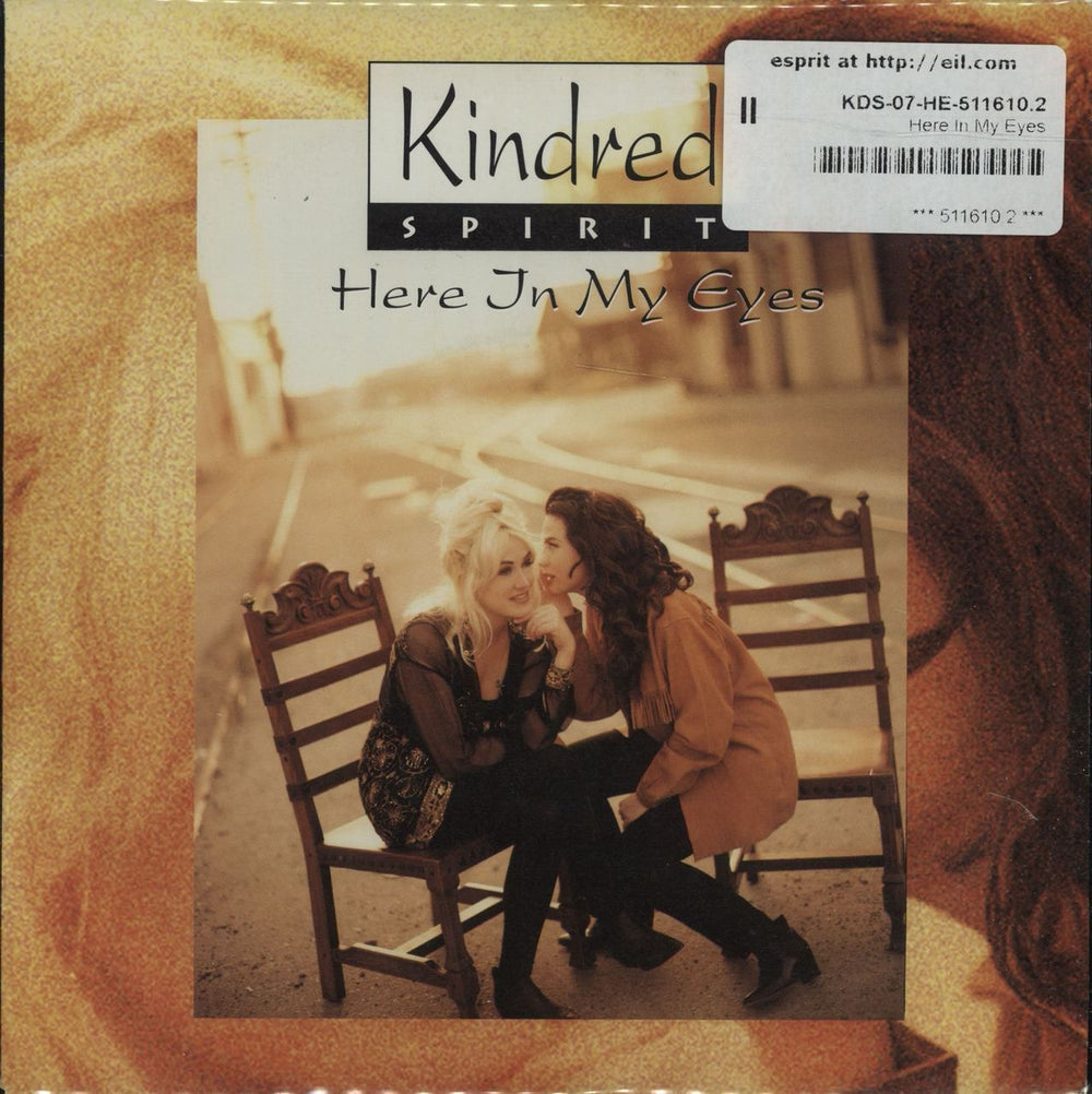 Kindred Spirit Here In My Eyes UK 7" vinyl single (7 inch record / 45) EIRS181
