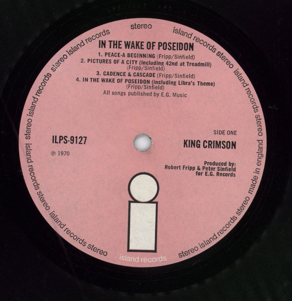 King Crimson In The Wake Of Poseidon - 1st UK vinyl LP album (LP record)