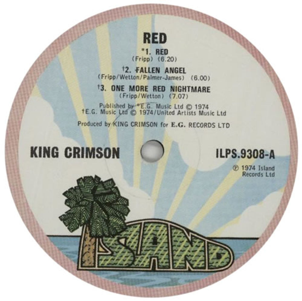 King Crimson Red - 1st - EX UK vinyl LP album (LP record) KNCLPRE308481