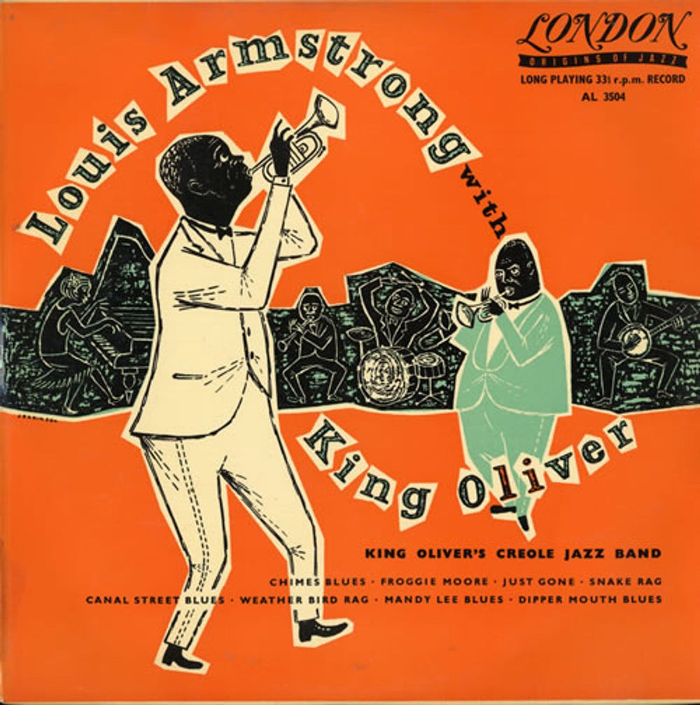 King Oliver Louis Armstrong With King Oliver UK 10" vinyl single (10 inch record) AL3504