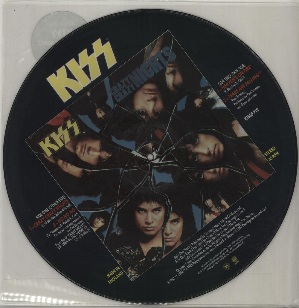 Kiss Crazy Crazy Nights UK 12" vinyl picture disc (12 inch picture record) KIS2PCR00882