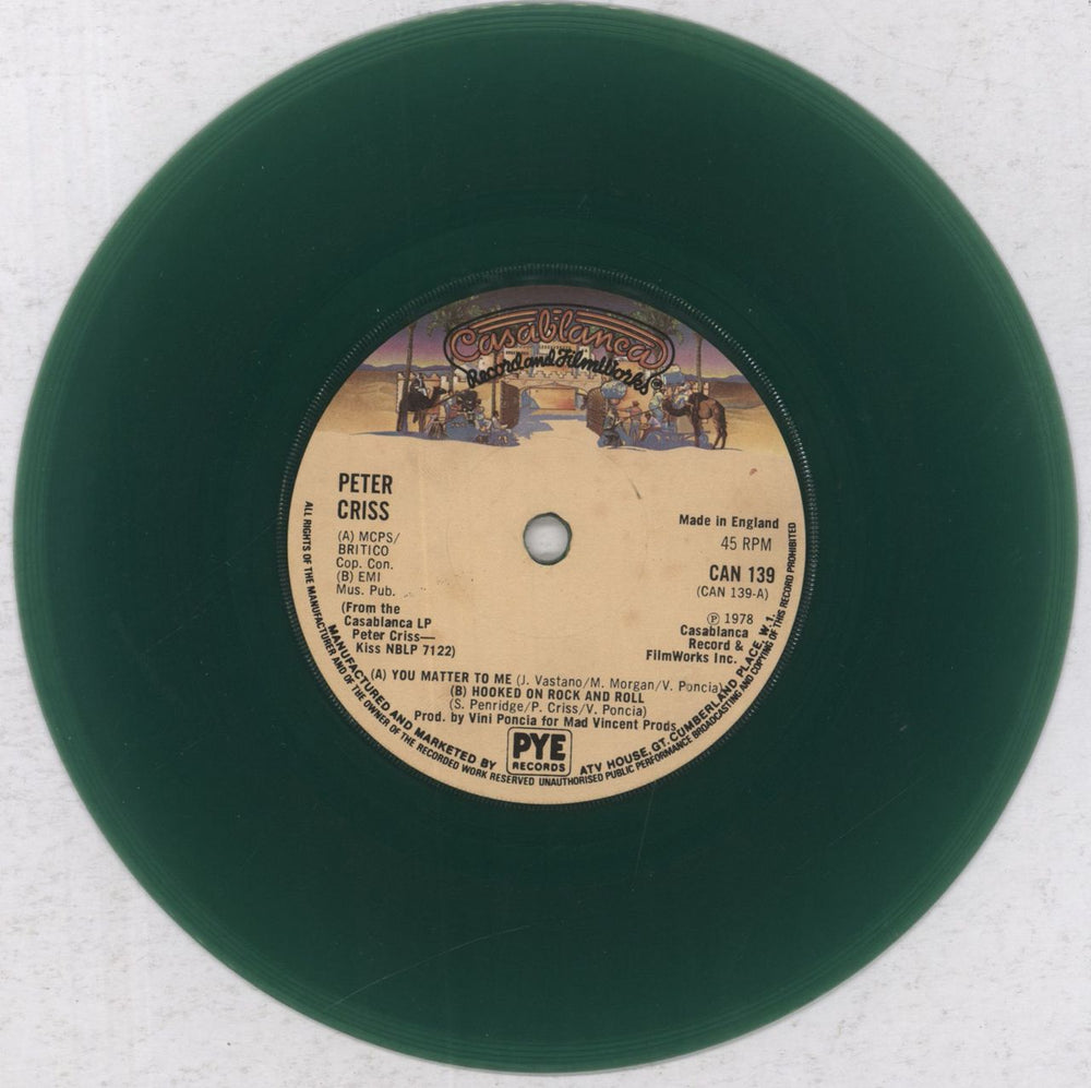 Kiss You Matter To Me - Green Vinyl + Mask - EX UK 7" vinyl single (7 inch record / 45) KIS07YO831756