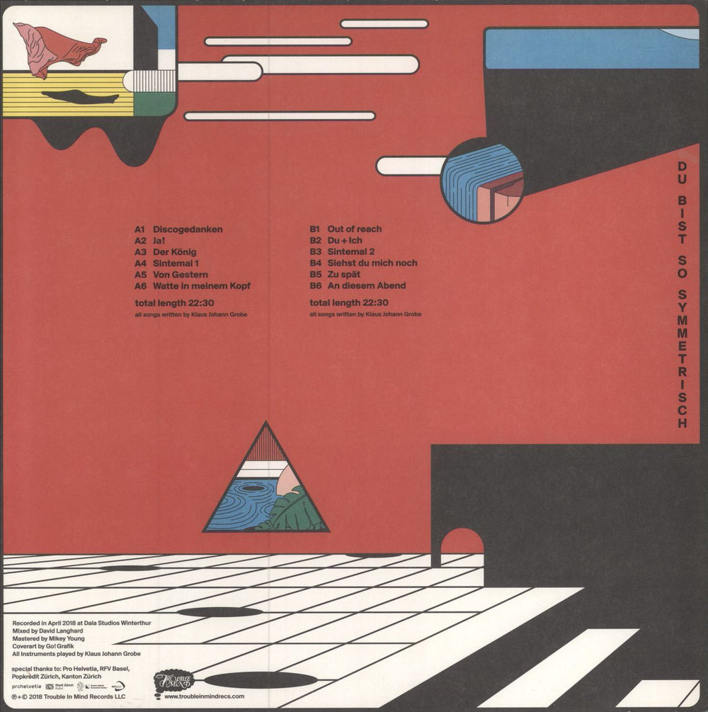 Klaus Johann Grobe Du Bist So Symmetrisch - Sky Blue Vinyl UK vinyl LP album (LP record)