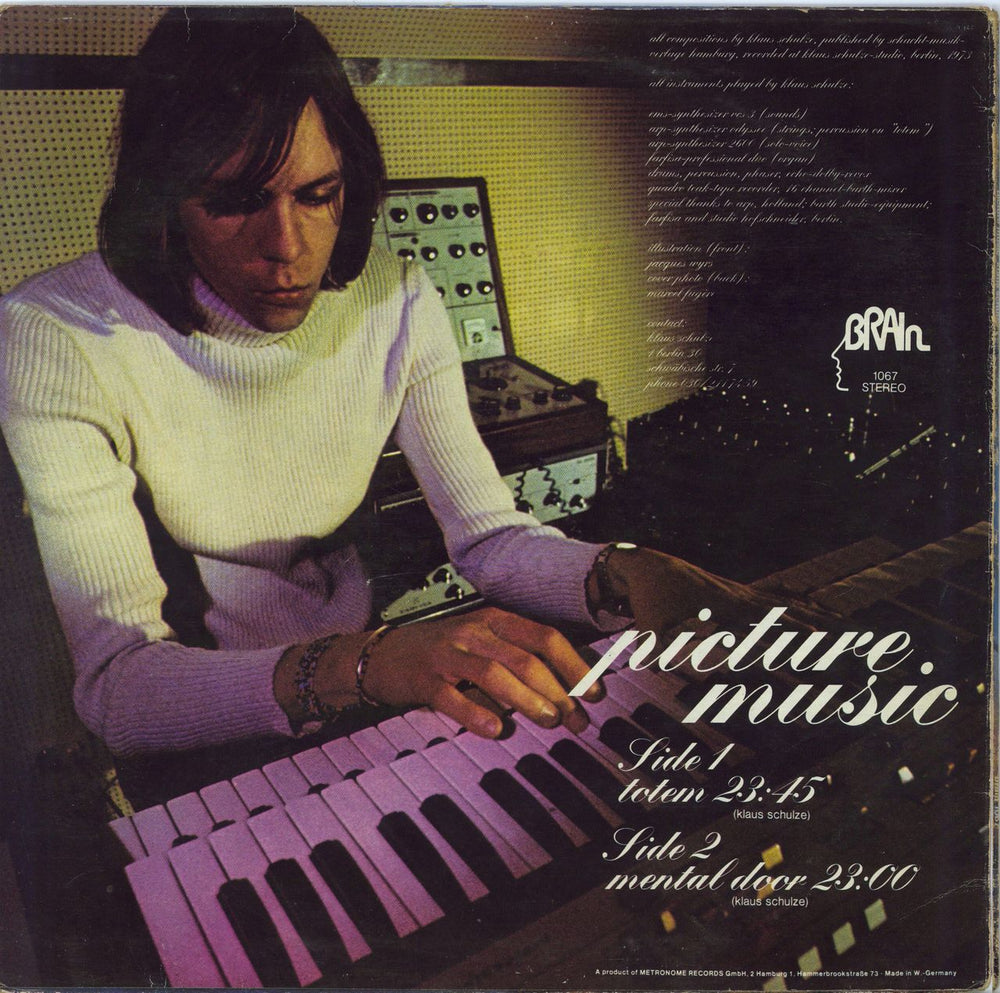 Klaus Schulze Picture Music German vinyl LP album (LP record)