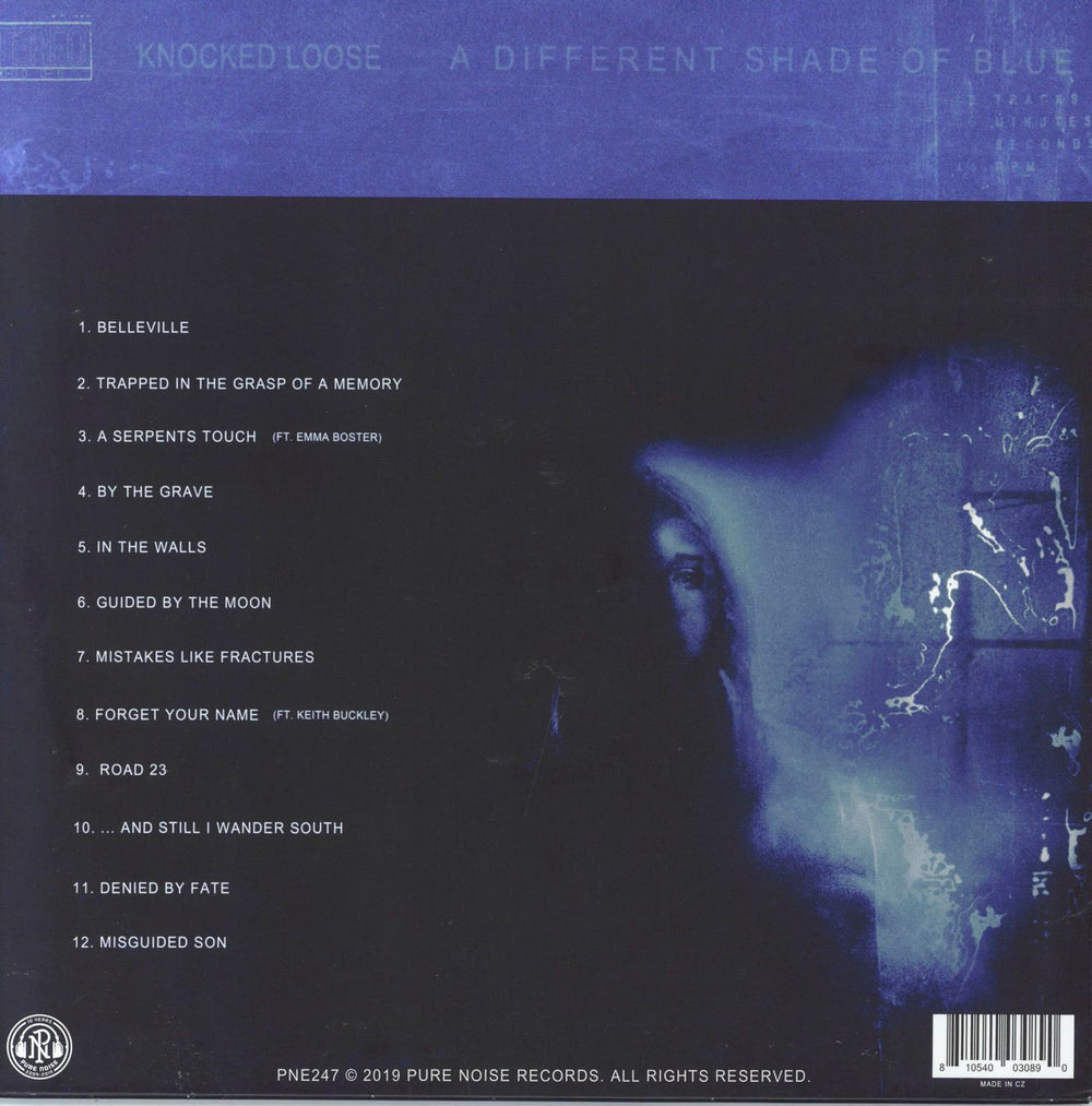 Knocked Loose A Different Shade of Blue - Blue and Black Vinyl UK vinyl LP album (LP record) 4YOLPAD794125