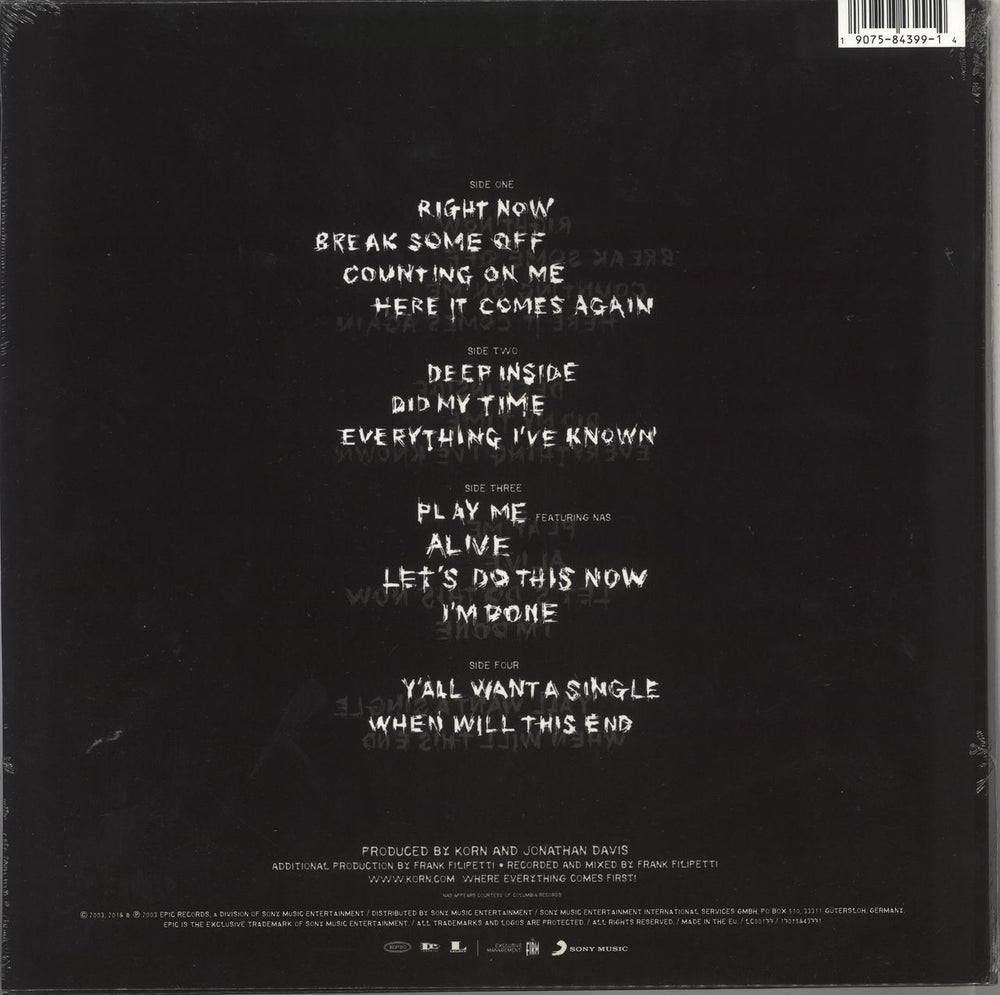 Korn Take A Look In The Mirror - Sealed German 2-LP vinyl record set (Double LP Album) KOR2LTA736028