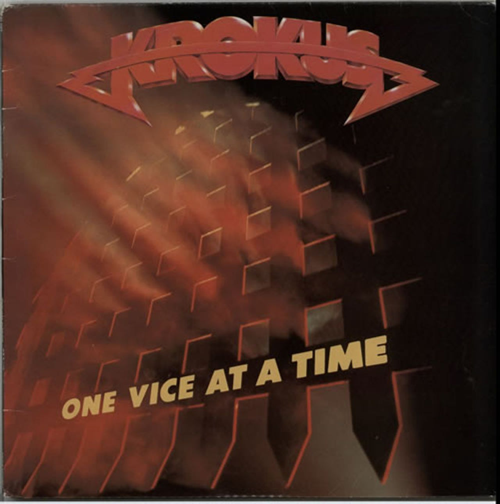 Krokus One Vice At A Time + Merch Insert UK vinyl LP album (LP record) SPART1189