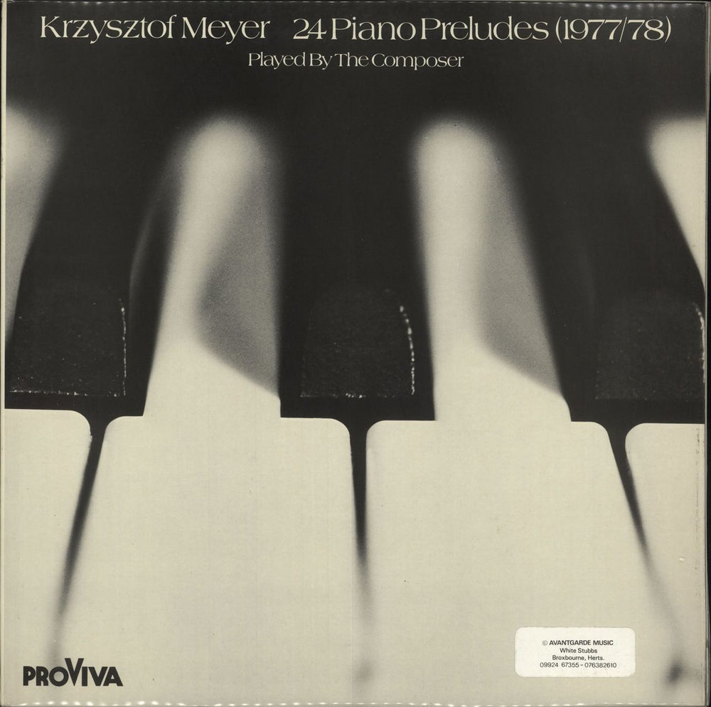 Krzysztof Meyer 24 Piano Preludes, Sonata Per Violino Solo Op.36, Per Fluato Solo Op.52 German 2-LP vinyl record set (Double LP Album) ISPV109DA