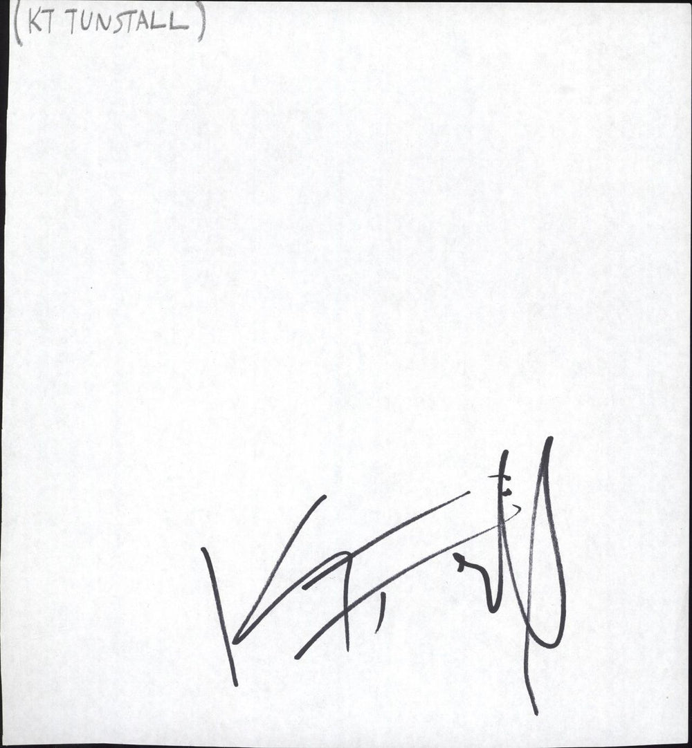 KT Tunstall Autograph UK memorabilia AUTOGRAPH