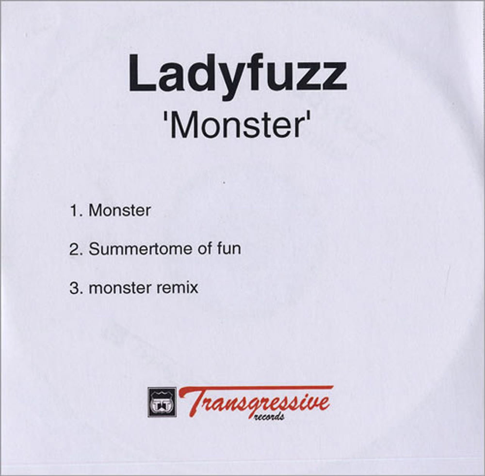 Ladyfuzz Monster UK Promo CD-R acetate CD-R ACETATE