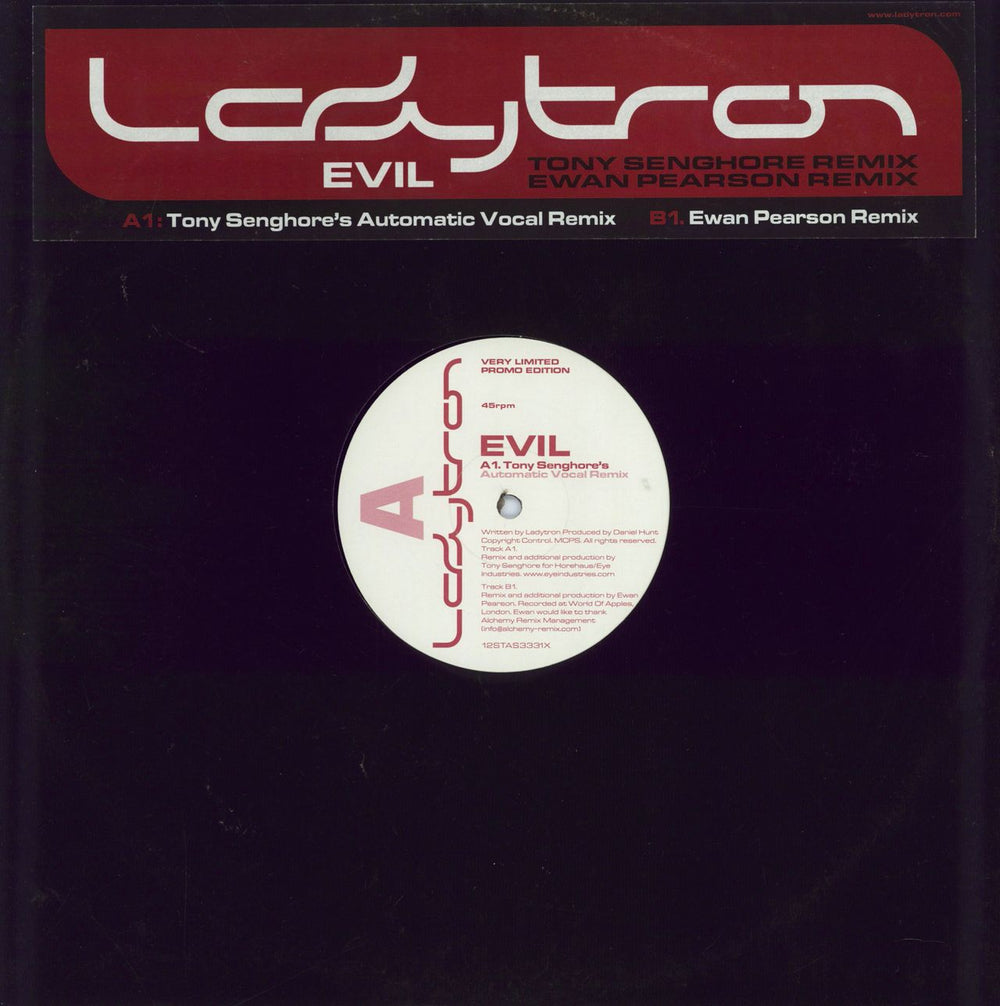 Ladytron Evil UK Promo 12" vinyl single (12 inch record / Maxi-single) 12STAS3331X