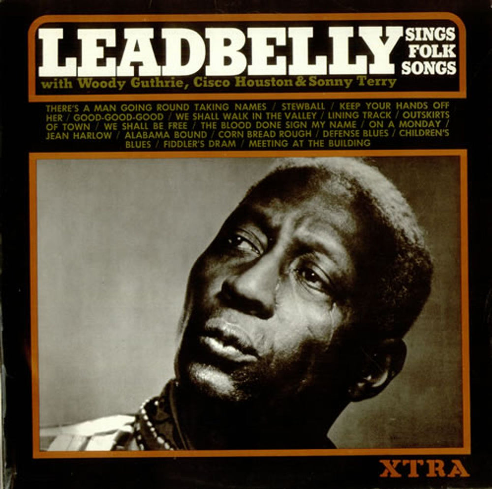 Leadbelly Sings Folk Songs UK vinyl LP album (LP record) XTRA1064