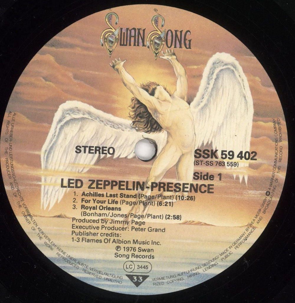 Led Zeppelin Presence - 1st - EX German vinyl LP album (LP record) ZEPLPPR729540