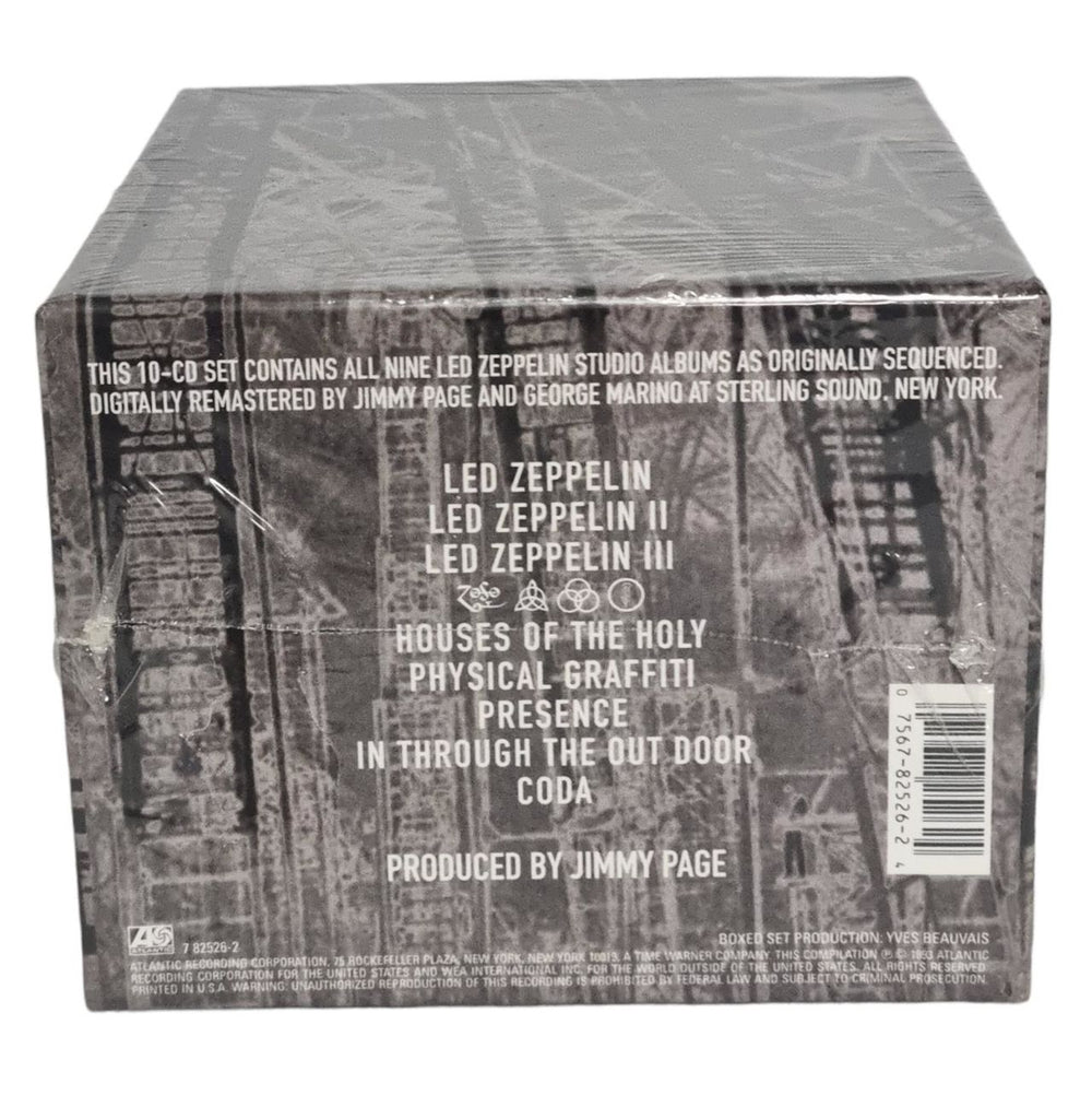 Led Zeppelin The Complete Studio Recordings - Hype Stickered US CD Album Box Set 075678252624