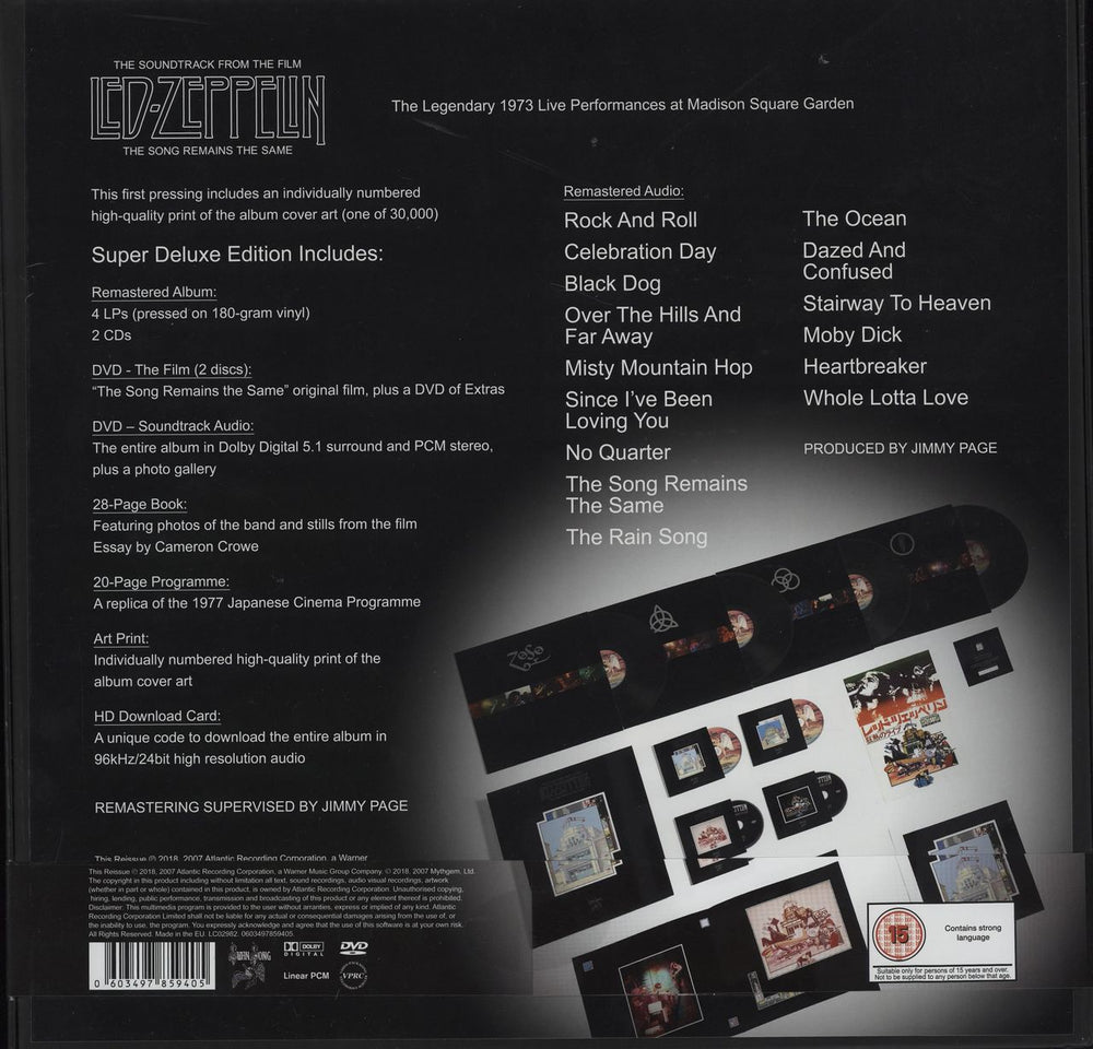 Led Zeppelin The Soundtrack From The Film The Song Remains The Same - Super Deluxe Edition UK Vinyl Box Set 0603497859405