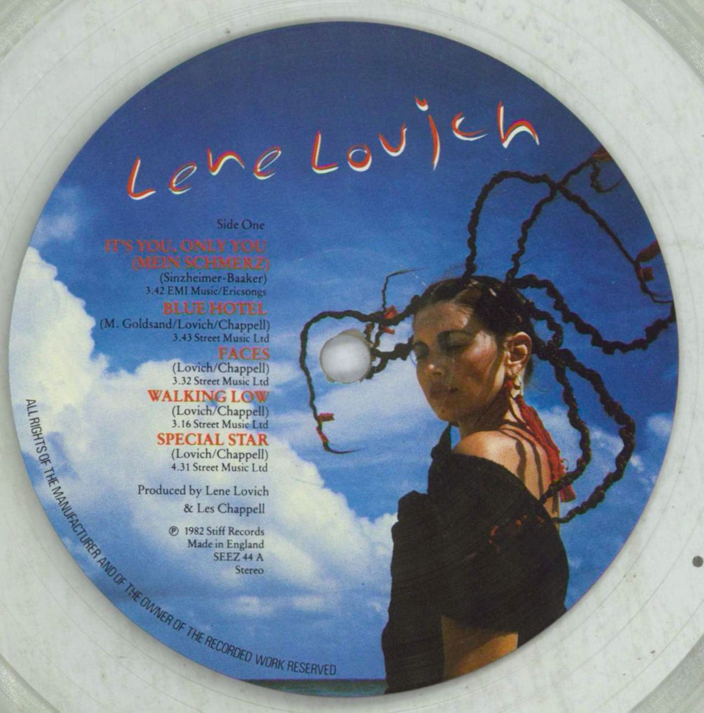 Lene Lovich No Man's Land - Clear Vinyl UK vinyl LP album (LP record) LLVLPNO819487