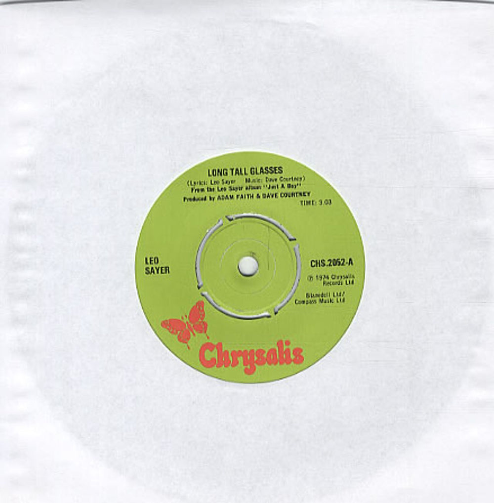 Leo Sayer Long Tall Glasses UK 7" vinyl single (7 inch record / 45) CHS2052