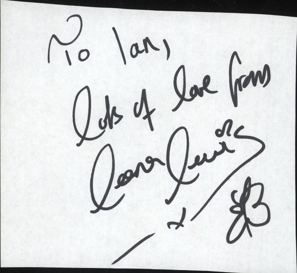 Leona Lewis Autograph UK memorabilia AUTOGRAPH