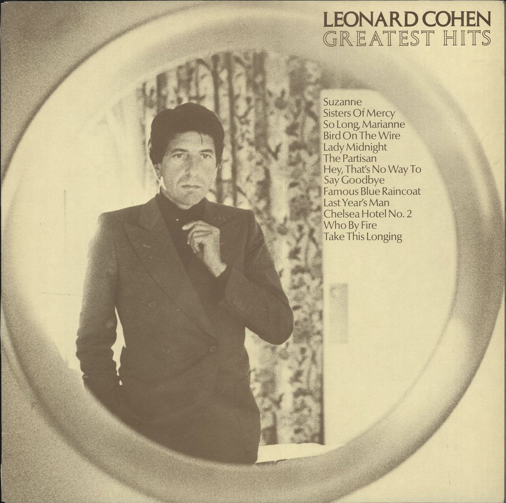 Leonard Cohen Greatest Hits - red label UK vinyl LP album (LP record) CBS32644