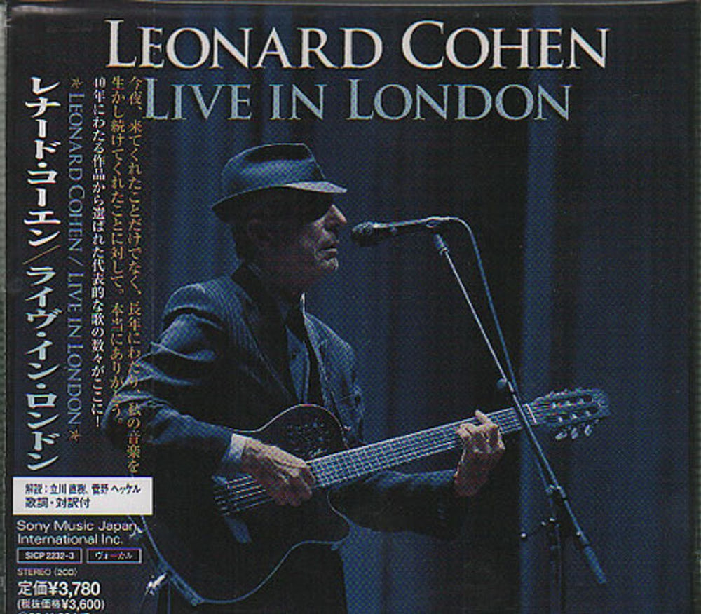 Leonard Cohen Live In London Japanese Promo 2 CD album set (Double CD) SICP-2232/3