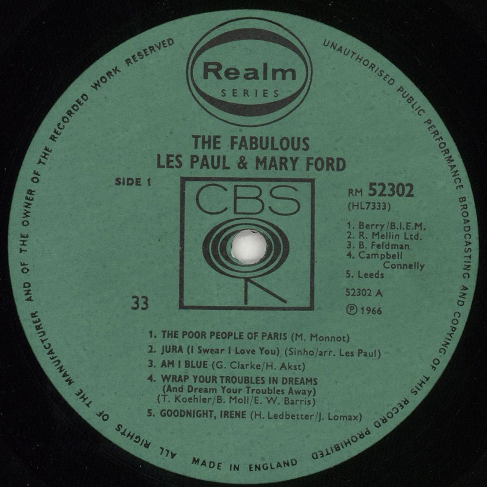 Les Paul And Mary Ford The Fabulous Les Paul & Mary Ford UK vinyl LP album (LP record) P+FLPTH749954