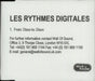 Les Rythmes Digitales From: Disco To: Disco UK Promo CD-R acetate CDR