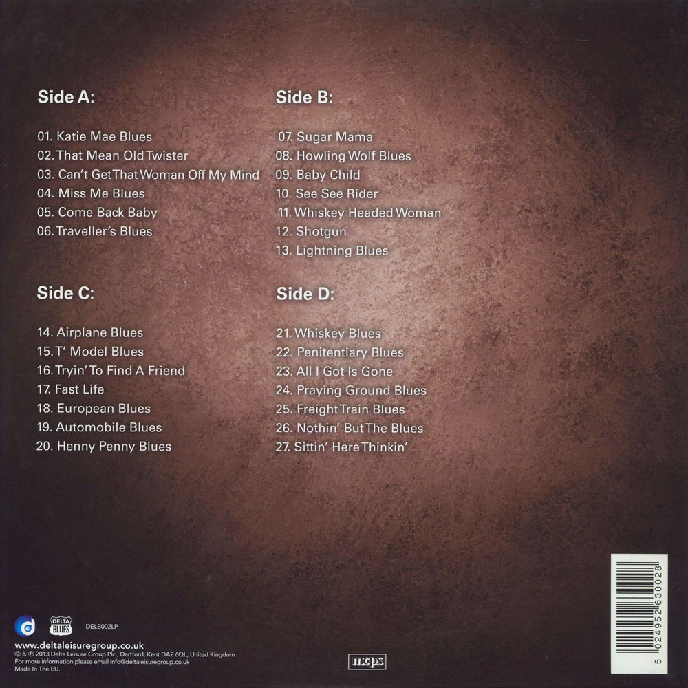 Lightnin' Hopkins Blues Master Works - 180gm - EX UK 2-LP vinyl record set (Double LP Album) 5024952630028