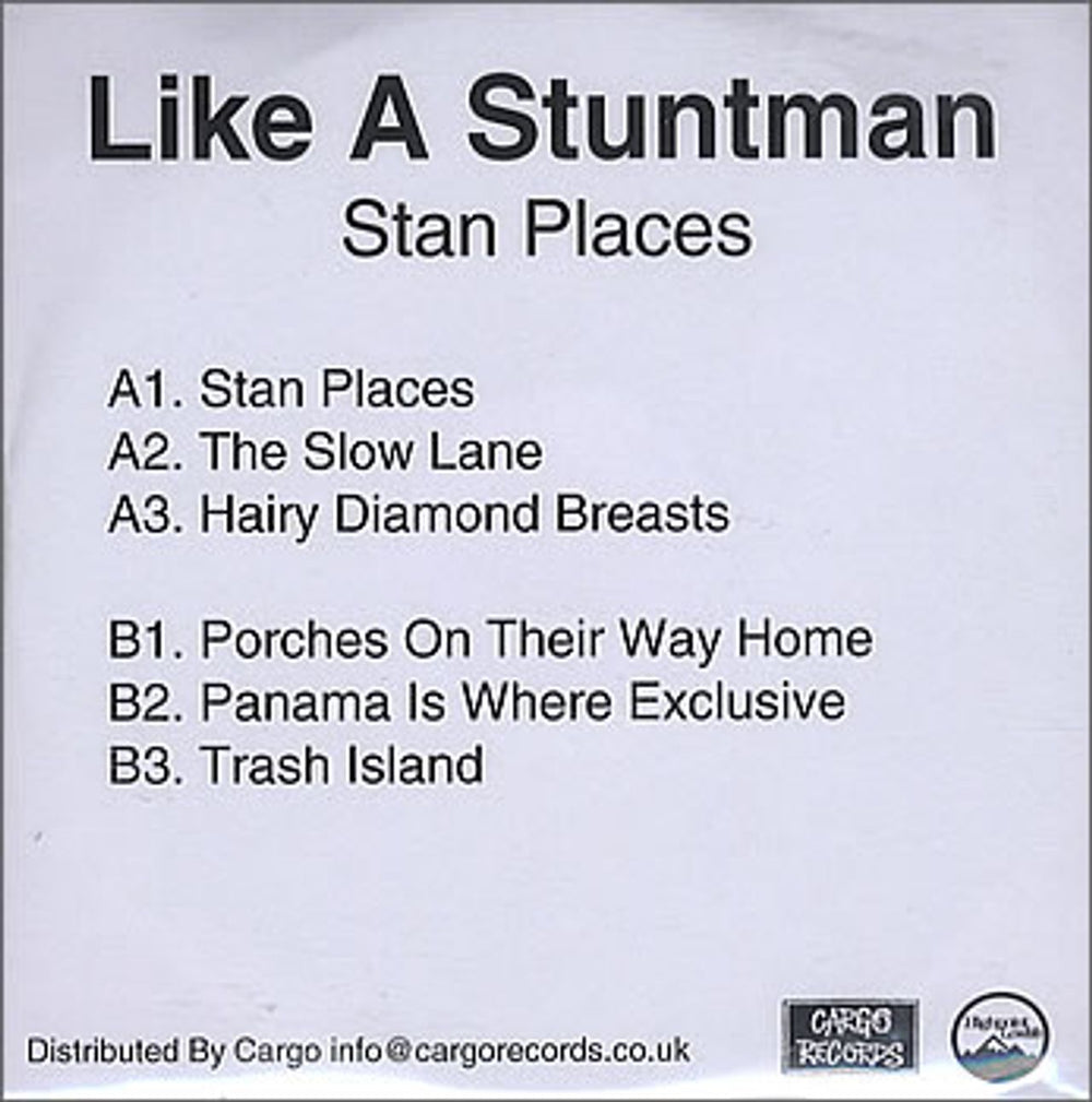 Like A Stuntman Stan Places EP UK Promo CD-R acetate CD-R ACETATE