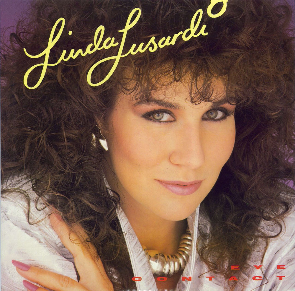 Linda Lusardi Eye Contact + Poster UK 12" vinyl single (12 inch record / Maxi-single) POLO1241