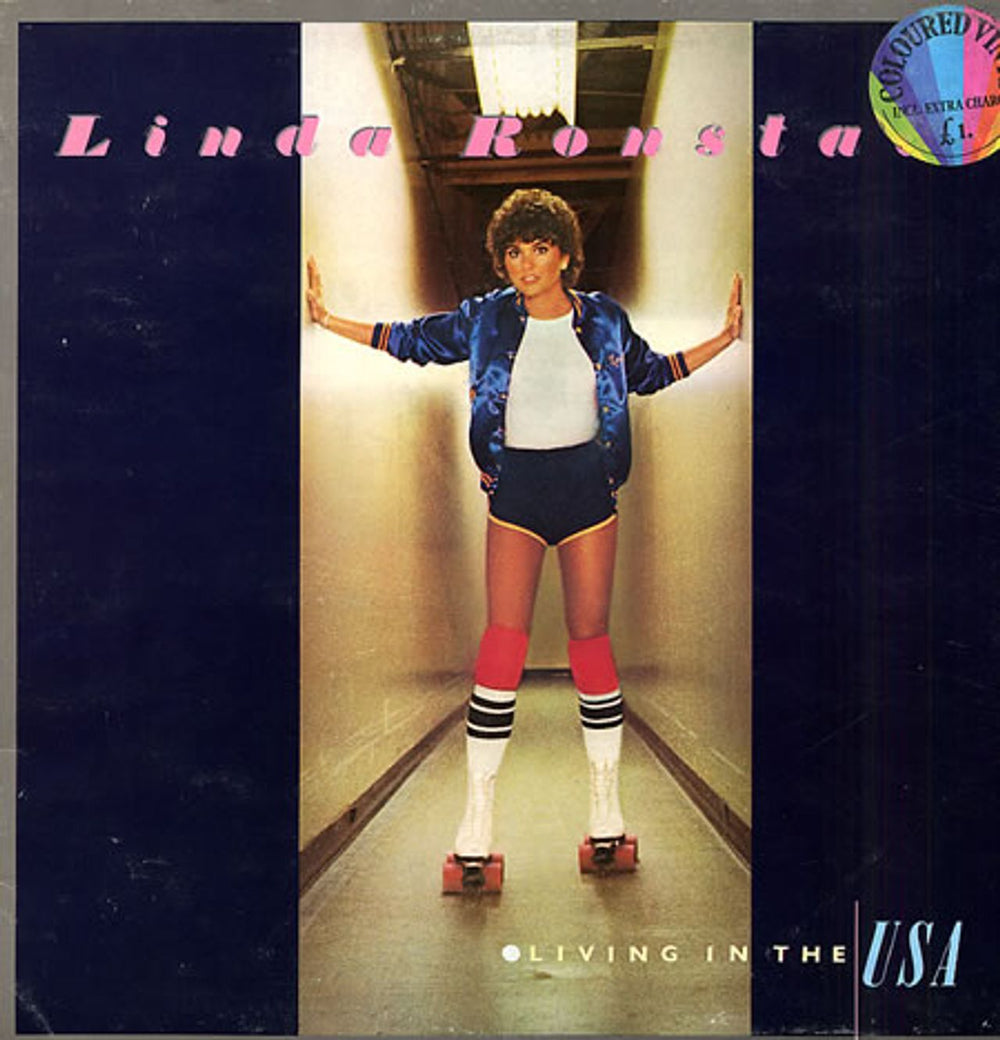 Linda Ronstadt Living In The USA - Red Vinyl UK vinyl LP album (LP record) K53085