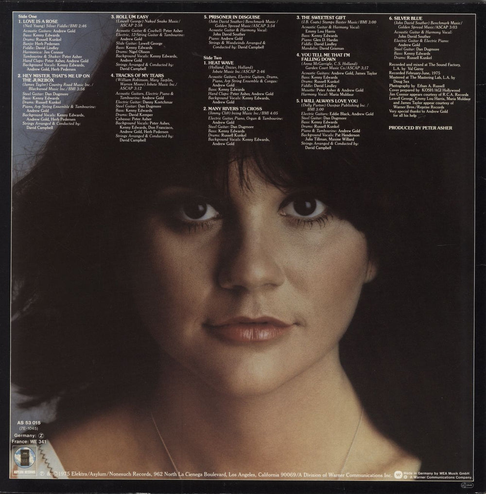 Linda Ronstadt Prisoner In Disguise German vinyl LP album (LP record)