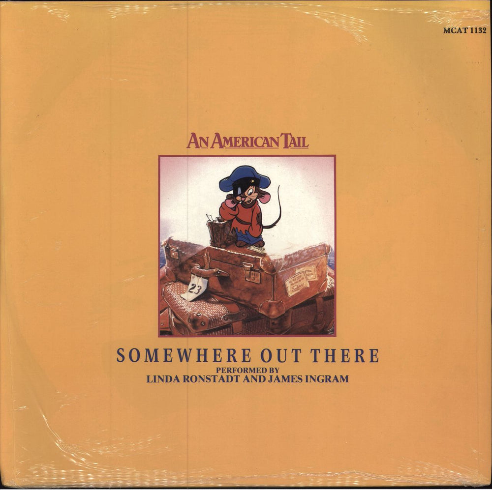 Linda Ronstadt Somewhere Out There UK 12" vinyl single (12 inch record / Maxi-single) MCAT1132