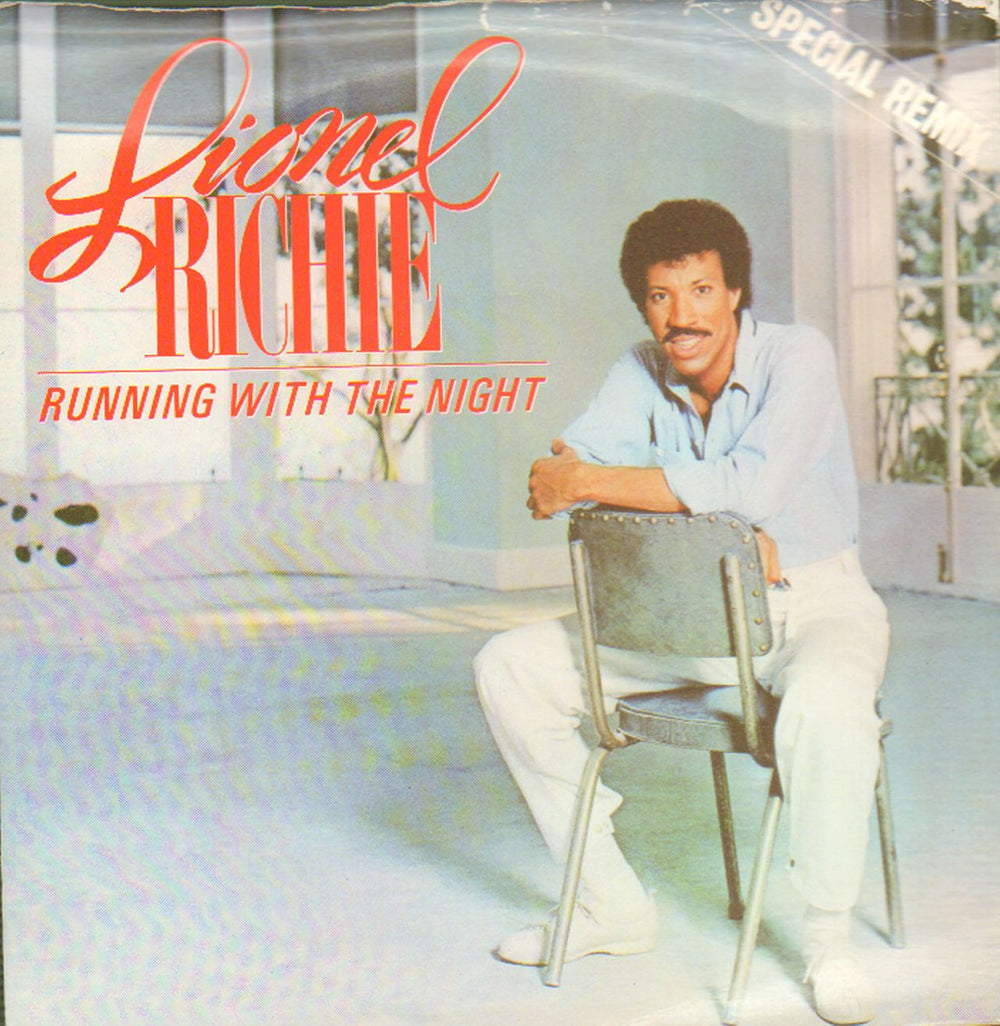 Lionel Richie Running With The Night + Sleeve UK 7" vinyl single (7 inch record / 45) TMG1324