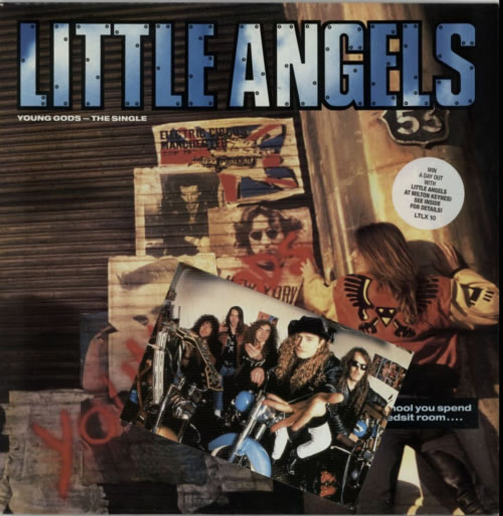 Little Angels Young Gods + Competition Postcard UK 12" vinyl single (12 inch record / Maxi-single) LTLX10