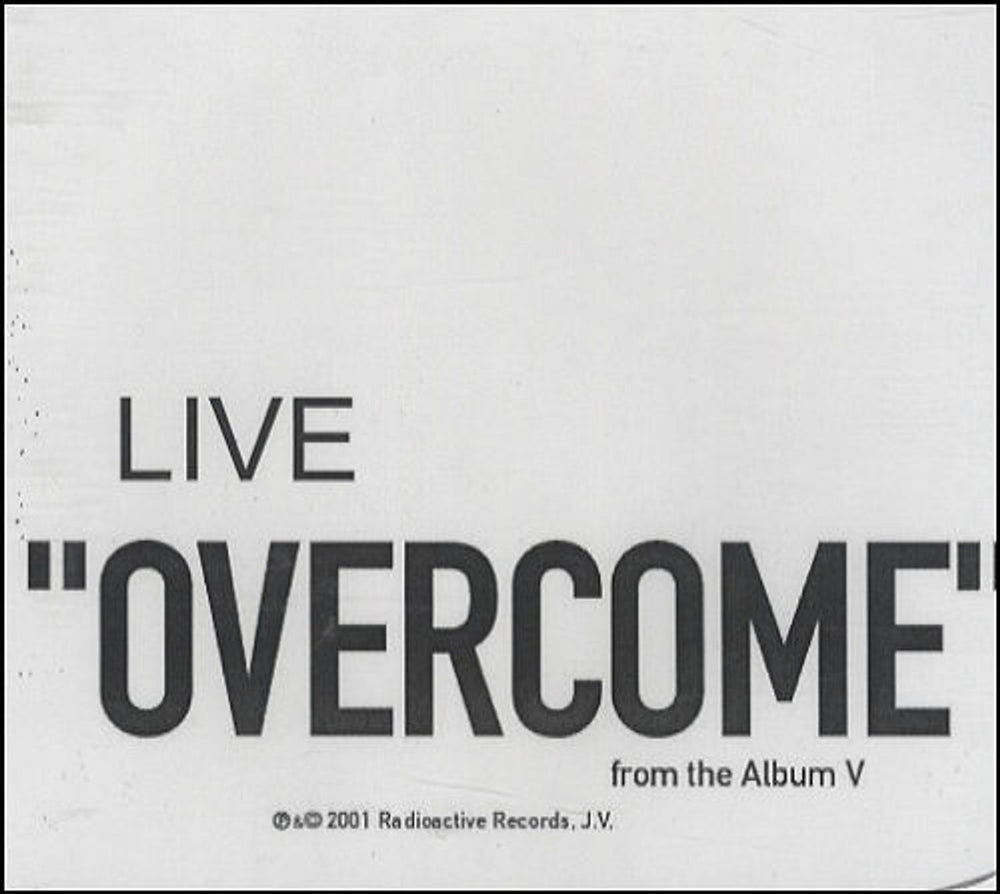 Live Overcome US Promo CD-R acetate CD-R ACETATE