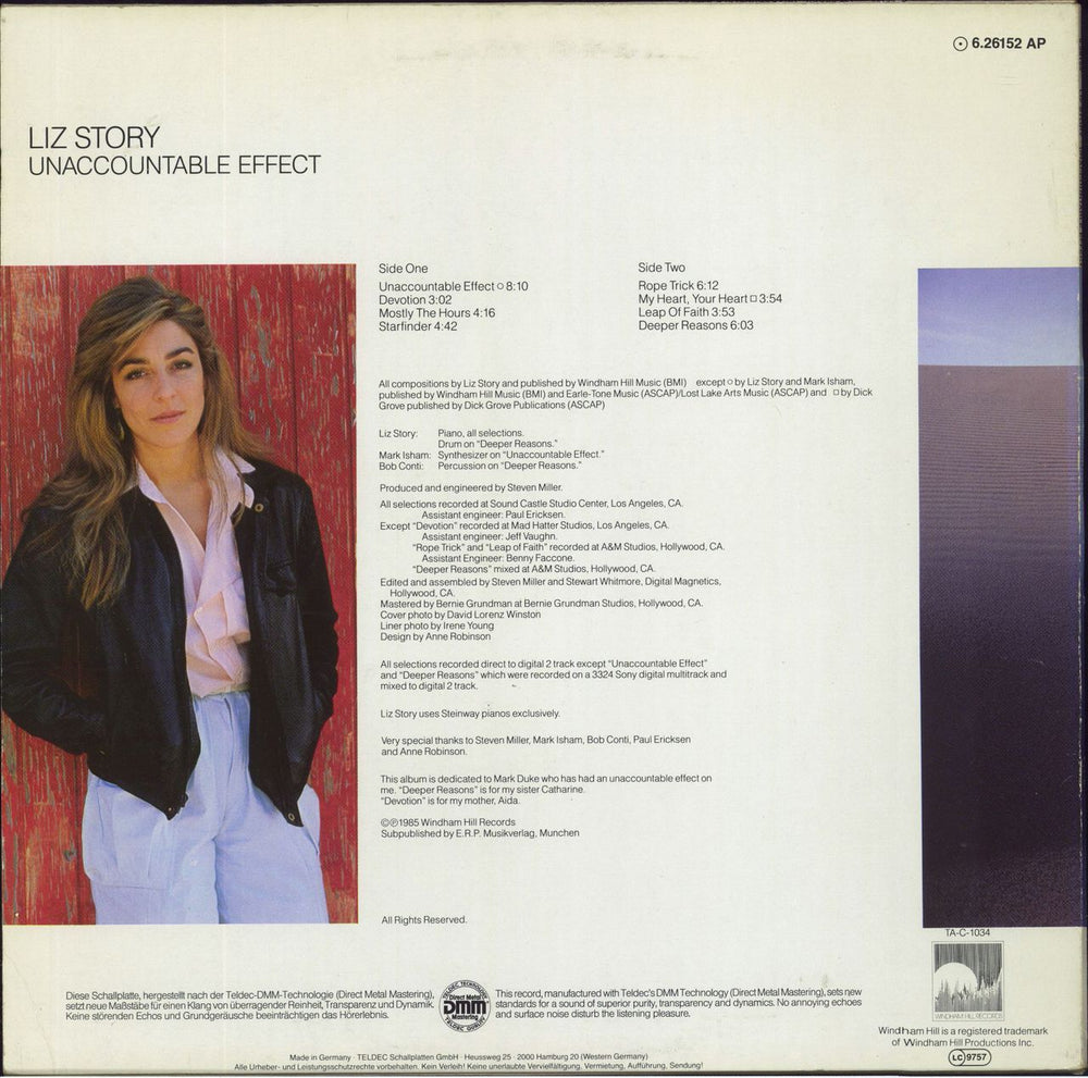 Liz Story Unaccountable Effect German Promo vinyl LP album (LP record)