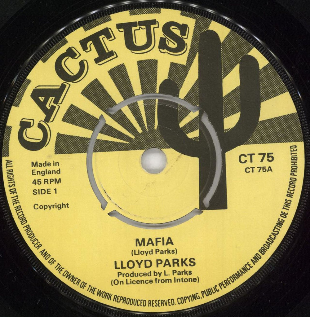 Lloyd Parks Mafia UK 7" vinyl single (7 inch record / 45) Q0107MA729331