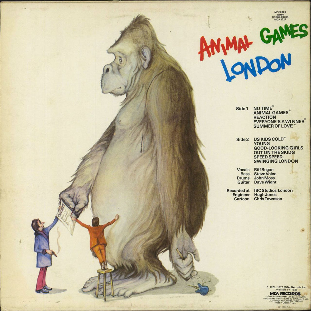 London (Punk) Animal Games UK vinyl LP album (LP record)