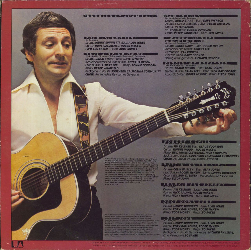 Lonnie Donegan Puttin' On The Style US vinyl LP album (LP record)