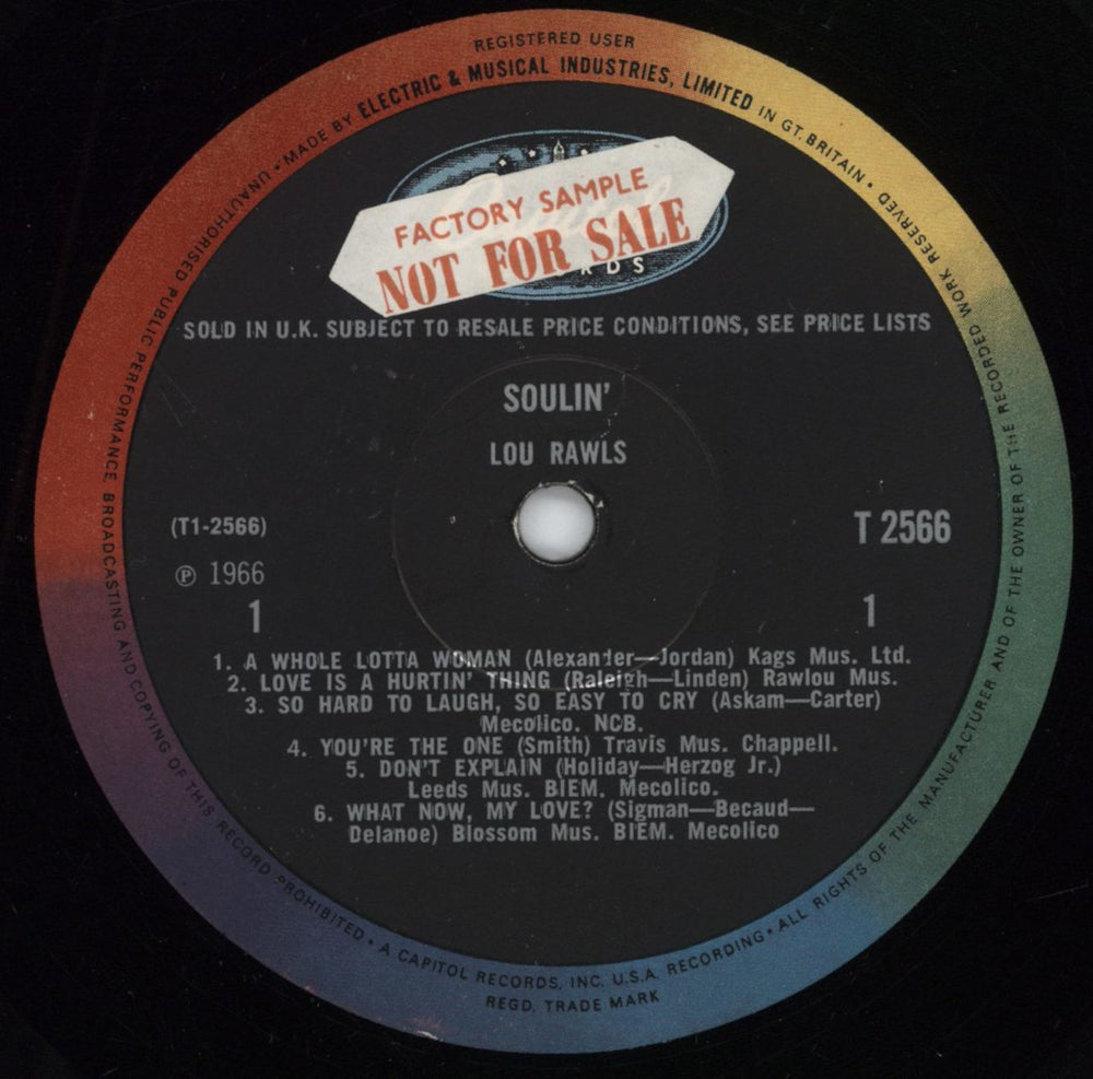 Lou Rawls Soulin'- Factory sample UK vinyl LP album (LP record) LRWLPSO785793