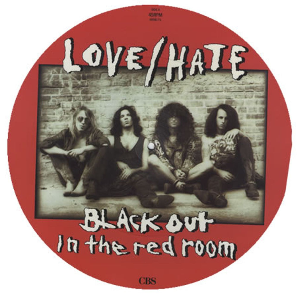 Love/Hate Blackout In the Red Room UK 12" vinyl picture disc (12 inch picture record) 6559175