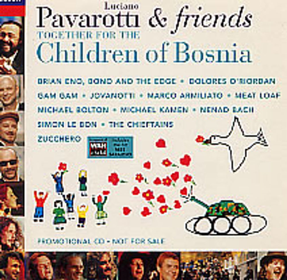 Luciano Pavarotti Together For The Children Of Bosnia UK Promo CD album (CDLP) 452100-2