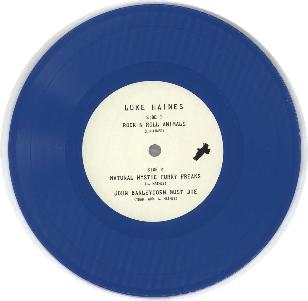 Luke Haines Rock N Roll Animals - Blue vinyl UK 7" vinyl single (7 inch record / 45) EKU07RO716800