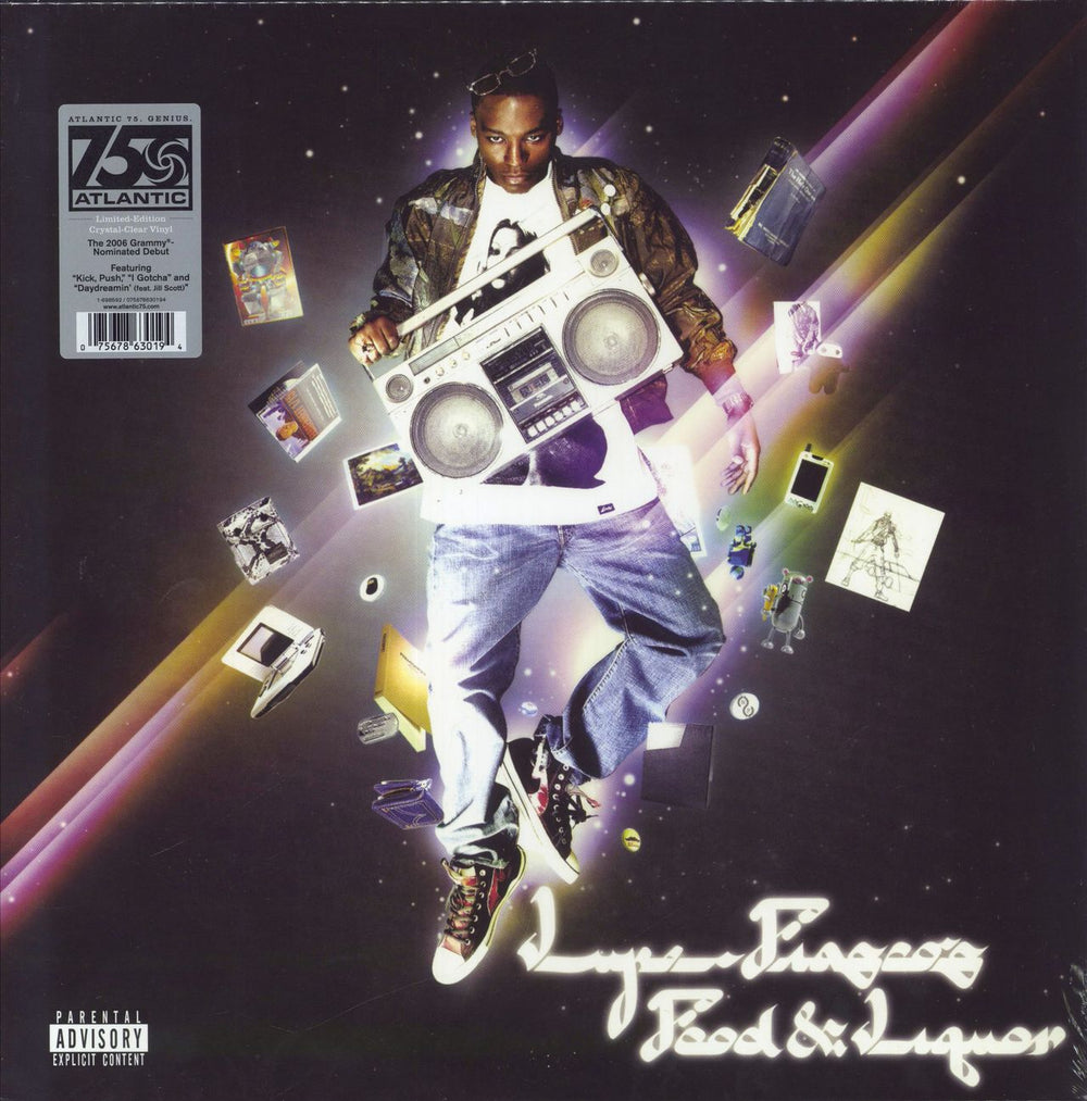 Lupe Fiasco Food & Liquor - Crystal Clear Vinyl - Sealed US 2-LP vinyl record set (Double LP Album) 075678630194