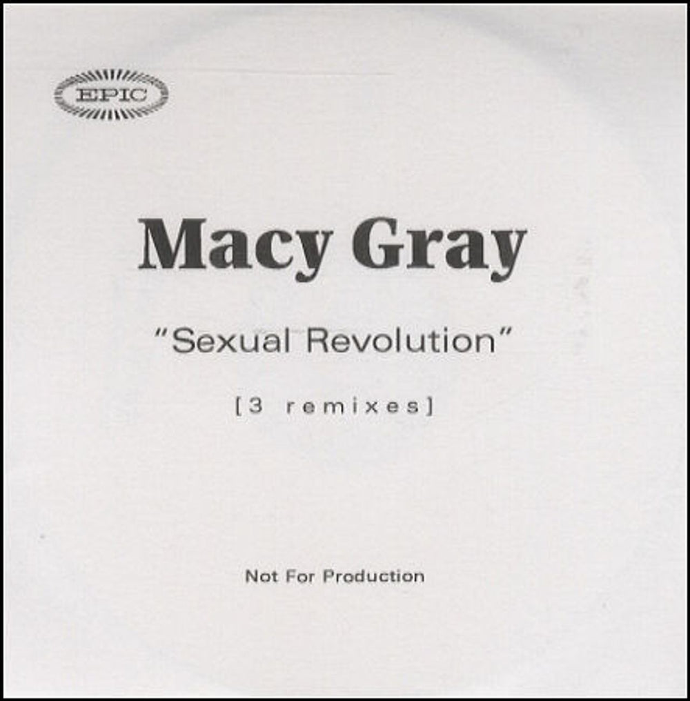 Macy Gray Sexual Revolution UK Promo CD-R acetate CDR ACETATE