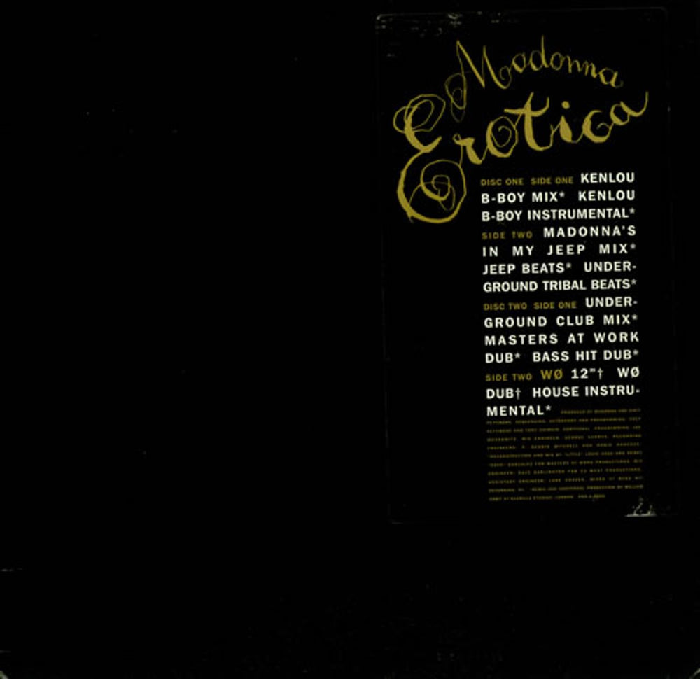 Madonna Erotica - Double pack - EX UK Promo 12" vinyl single (12 inch record / Maxi-single) PRO-A-5860