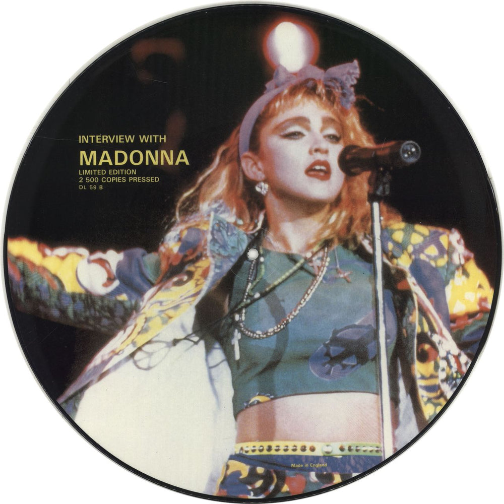 Madonna Interview With Madonna UK picture disc LP (vinyl picture disc album) MADPDIN22411