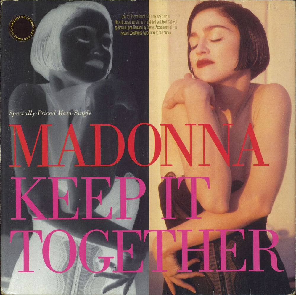 Madonna Keep It Together - EX Gold Promo Stamped Sleeve US 12" vinyl single (12 inch record / Maxi-single) 921427-0