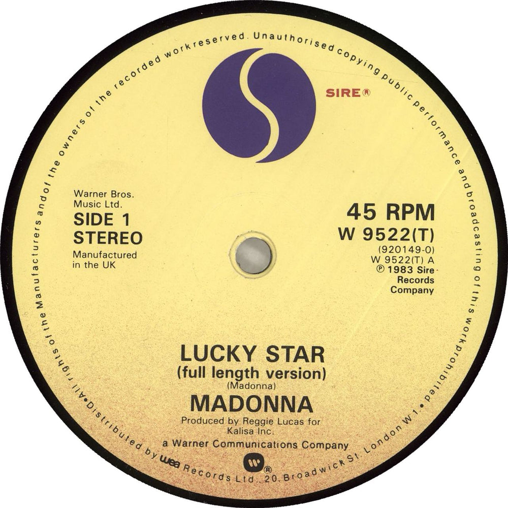 Madonna Lucky Star - TV Screen Sleeve UK 12" vinyl single (12 inch record / Maxi-single)